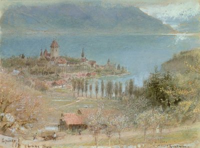 Spietz, Lake Thun by Albert Goodwin